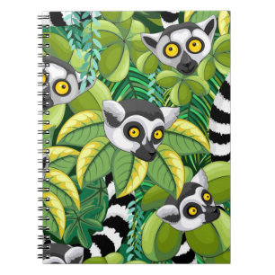 Cuaderno Lémures de Madagascar en selva exótica