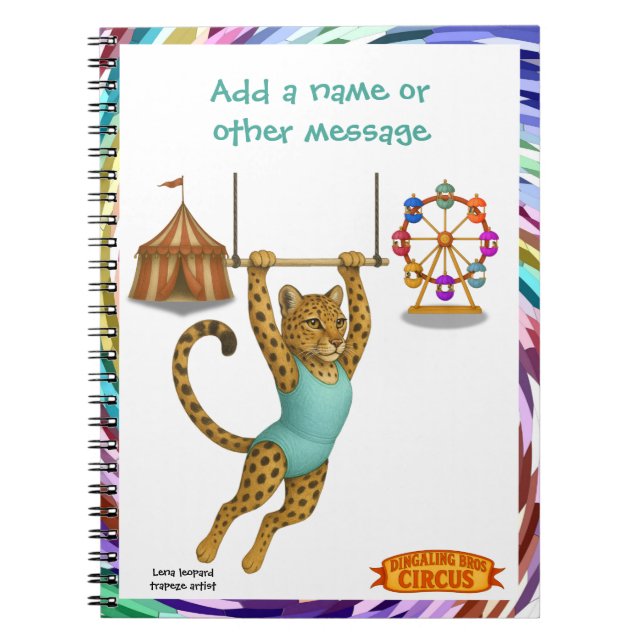 Cuaderno Lena artista de trapecio leopardo (Frente)