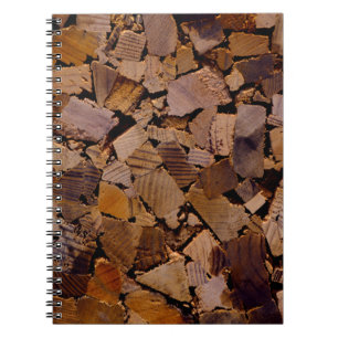 Cuaderno Leña cabaña rústica grano de madera árbol