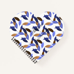 Cuaderno Leña marrón azul