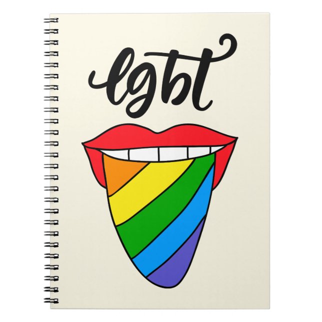 Cuaderno Lengua arcoiris LGBT (Frente)