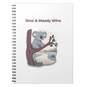 Cuaderno "Lento y Constante Gana – Cute Koala Motivacional
