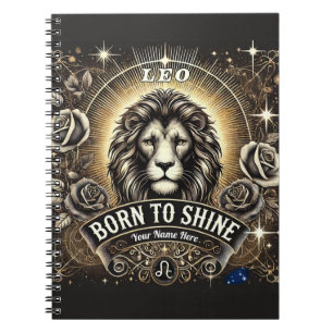 Cuaderno Leo Bloc de notas en espiral "Nacido para brillar"