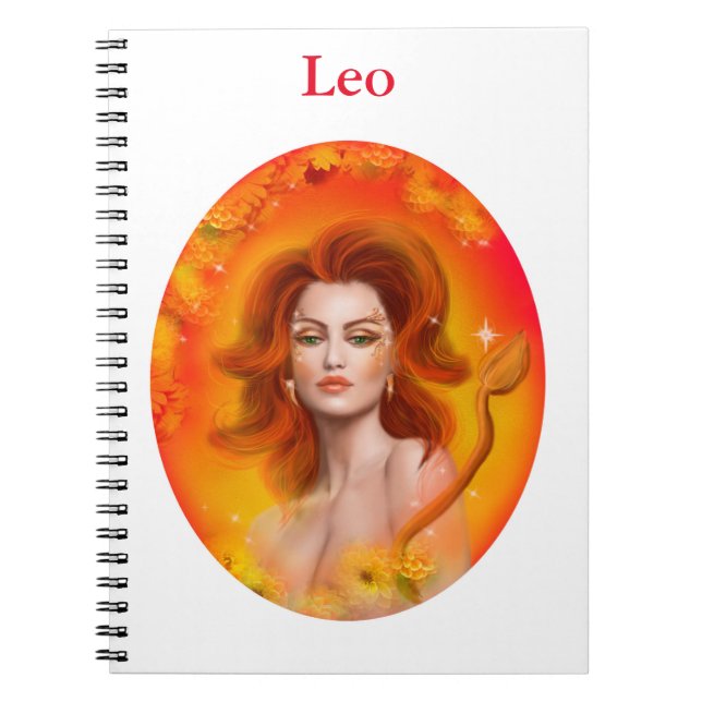 Cuaderno Leo Horoscope Zodiac Fantasía (Frente)