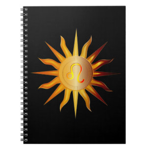 Cuaderno Leo Sol Signo de Fuego Mes de Cumpleaños Diario Ro