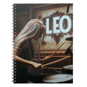 Cuaderno Leo Zodiac Musician Drums