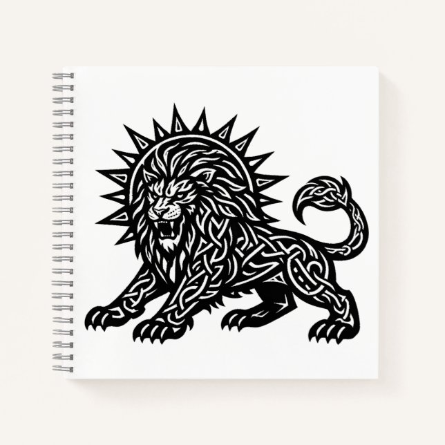 Cuaderno Leo Zodiaco Sol‑Melena León | BurnsInHell (Anverso)
