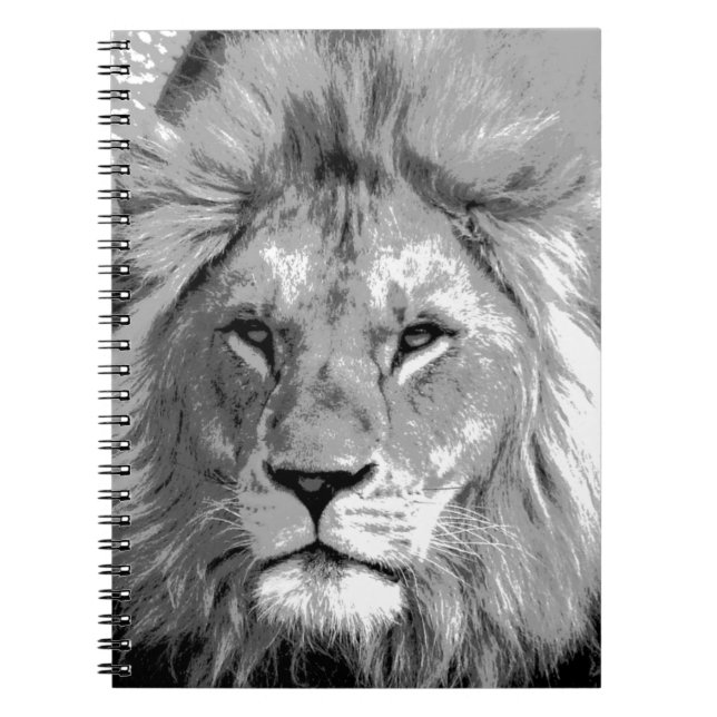 Cuaderno León Blanco Negro (Frente)