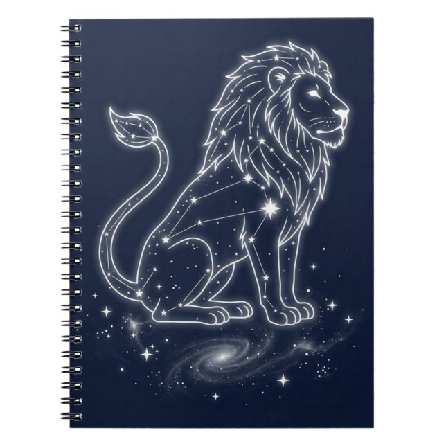 Cuaderno León celestial Constelación Cielo nocturno estrell (Frente)