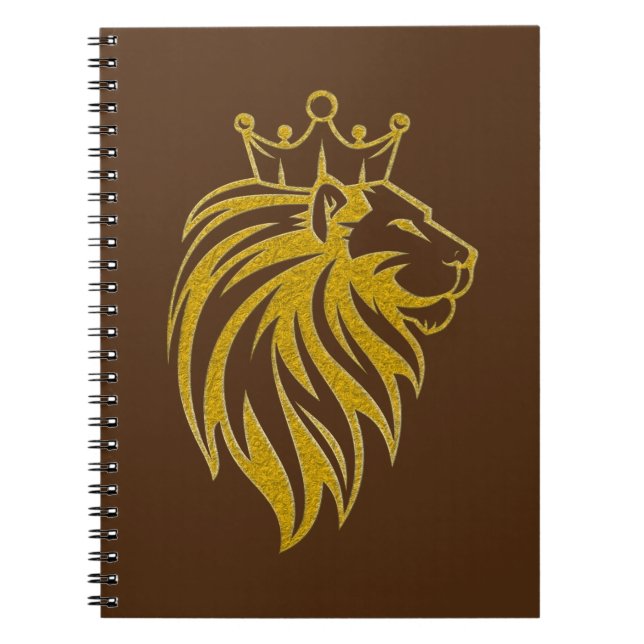 Cuaderno León con Corona - Estilo Oro 2 (Frente)