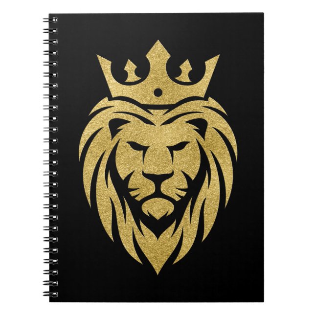 Cuaderno León con Corona - Estilo Oro 3 (Frente)