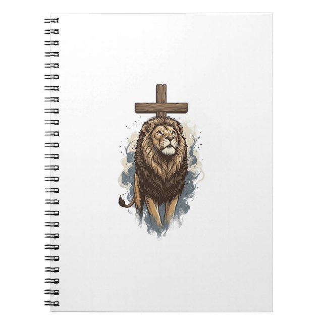 Cuaderno León cristiano y cruz vintage (Frente)