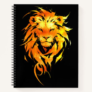 Cuaderno León Dorado Retrato Majestuoso