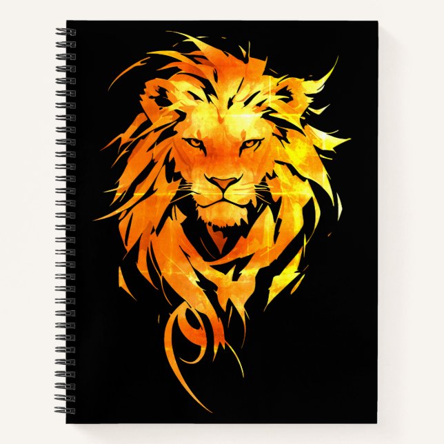 Cuaderno León Dorado Retrato Majestuoso (Anverso)