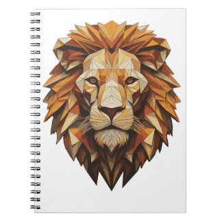 Cuaderno León geométrico majestuoso