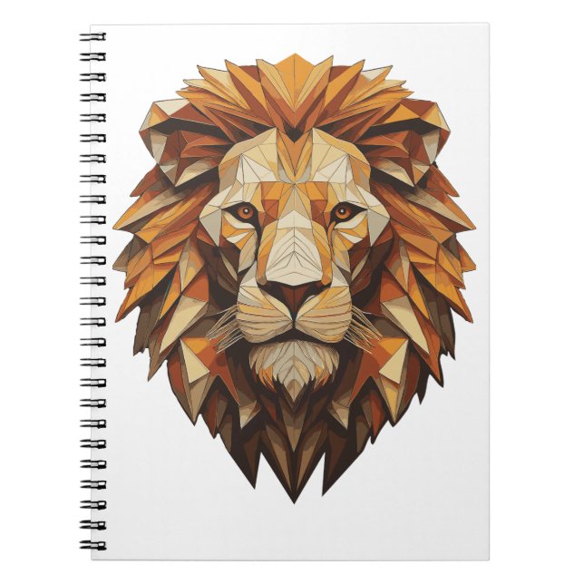 Cuaderno León geométrico majestuoso (Frente)