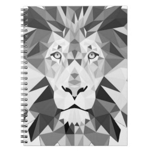 Cuaderno León geométrico negro y blanco