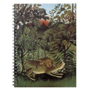 Cuaderno León hambriento de Henri Rousseau, animal salvaje 