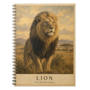 Cuaderno León sabana de África Oriental VINTAGE