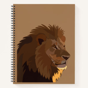Cuaderno León sobre la vida salvaje de los animales leones