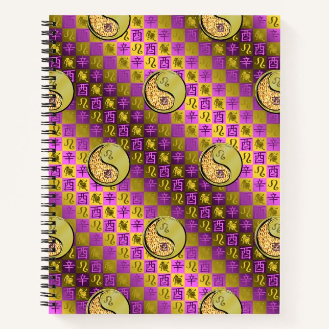 Cuaderno León y Rooster Metalizado (Anverso)