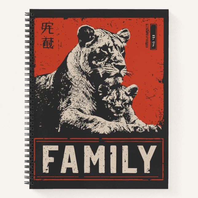 Cuaderno Leona y cachorro - amor feroz en lo salvaje (Anverso)