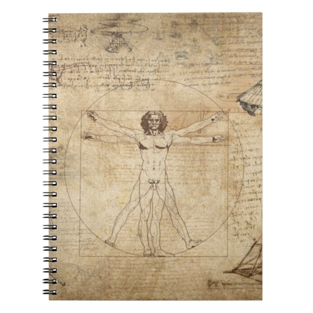 Cuaderno Leonardo Da Vinci El Vitruviano (Frente)