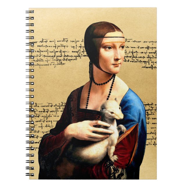 Cuaderno Leonardo da Vinci Lady con Ermine (Frente)