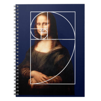Cuaderno Leonardo da Vinci Mona Lisa Fibonacci Sequence