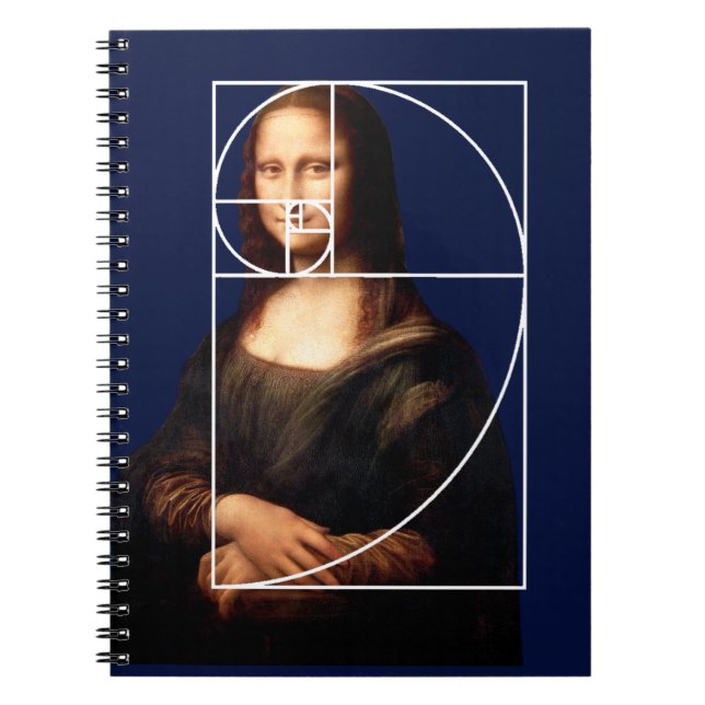 Cuaderno Leonardo da Vinci Mona Lisa Fibonacci Sequence (Frente)