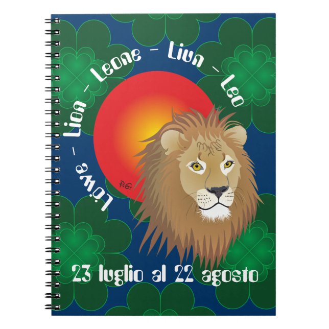 Cuaderno Leone 23 luglio al 22 Tacuino (Frente)