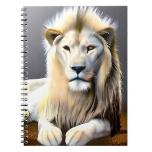 Cuaderno Leones Majestuosos Blancos Eéreos