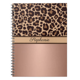 Cuaderno Leopard Animal Print Cheetah Rosa Gold Trendy moda