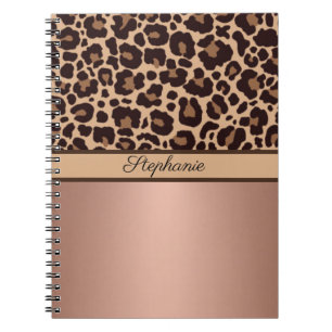 Cuaderno Leopard Animal Print Cheetah Rosa Gold Trendy moda