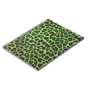 Cuaderno Leopard Black and Green Print