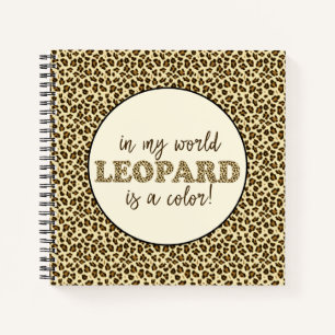 Cuaderno Leopard es un color Cita de moda de Fun Leopard Pr
