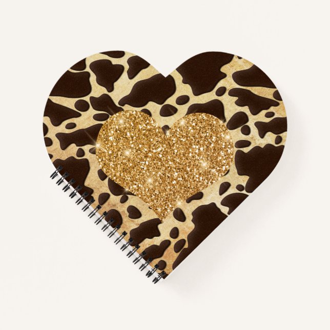Cuaderno Leopard Gold Heart (Anverso)