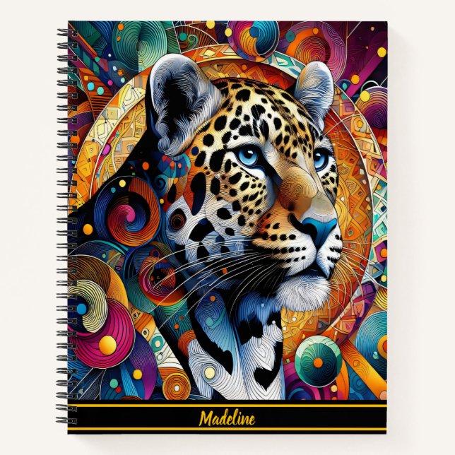 Cuaderno Leopard Majesty: Audaces Vibes de la Selva (Anverso)