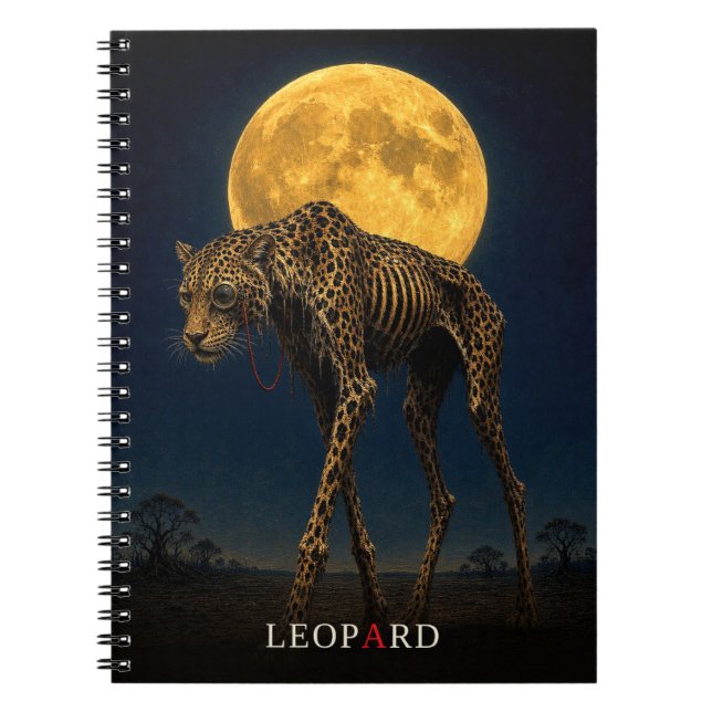 Cuaderno Leopard Monocle gótico Surrealista (Frente)