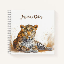 Cuaderno Leopard Portrait Nombre Personalizado