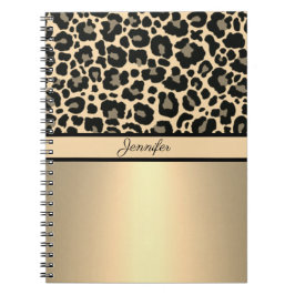 Cuaderno Leopard Print Animal Cheetah Gold Trendy Safari