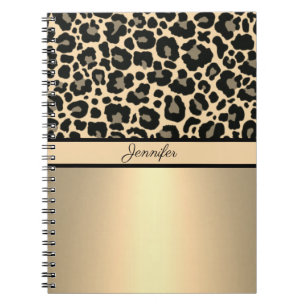 Cuaderno Leopard Print Animal Cheetah Gold Trendy Safari