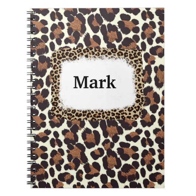 Cuaderno Leopard Print con nombre (Frente)