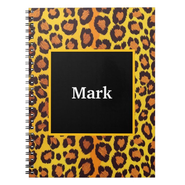 Cuaderno Leopard Print con nombre (Frente)