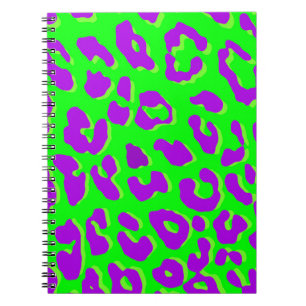 Cuaderno Leopard Print Green Purple