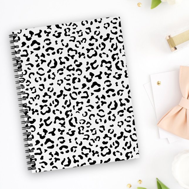 Cuaderno Leopard Print, Leopard Spots, Negro Y Blanco (Subido por el creador)