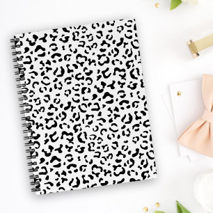 Cuaderno Leopard Print, Leopard Spots, Negro Y Blanco