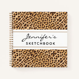 Cuaderno Leopard Print Moda Artist Personalized Sketchbook