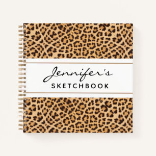 Cuaderno Leopard Print Moda Artist Personalized Sketchbook