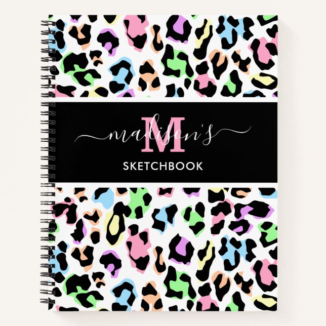 Cuaderno Leopard Print Monogram Artist Sketchbook (Anverso)